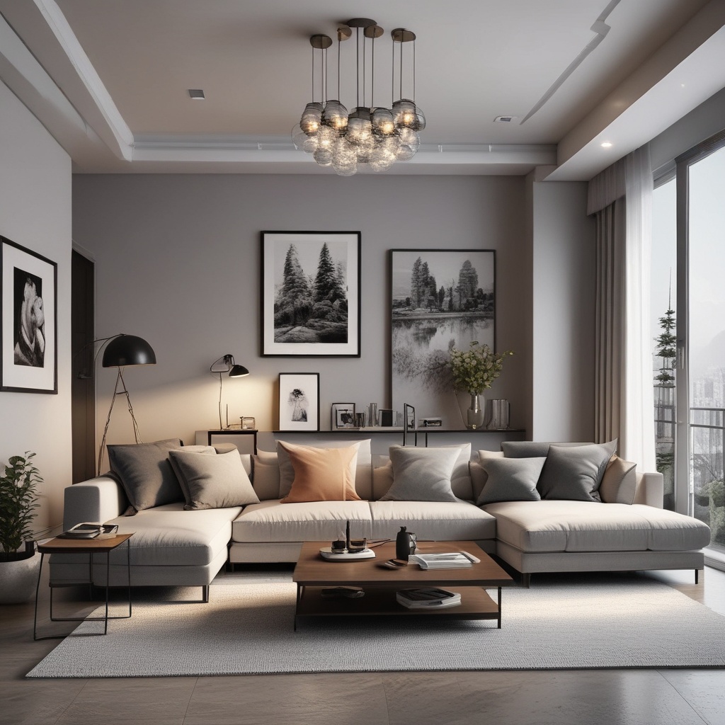 Modern apartment living room